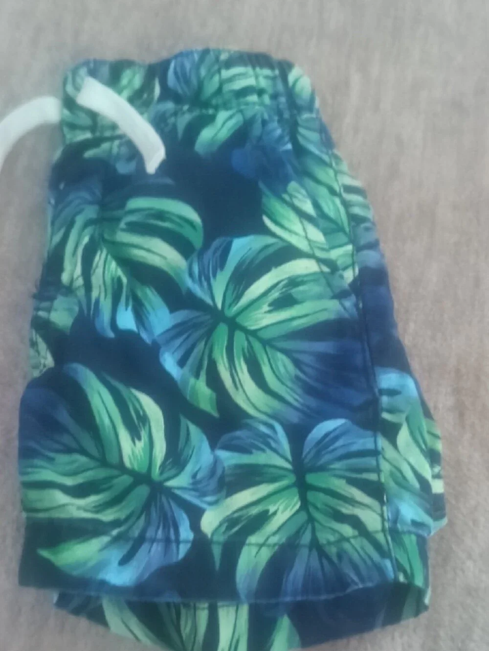 Tropical Leaf  Shorts Green & Blue Children's Place 18-24 Months Summer